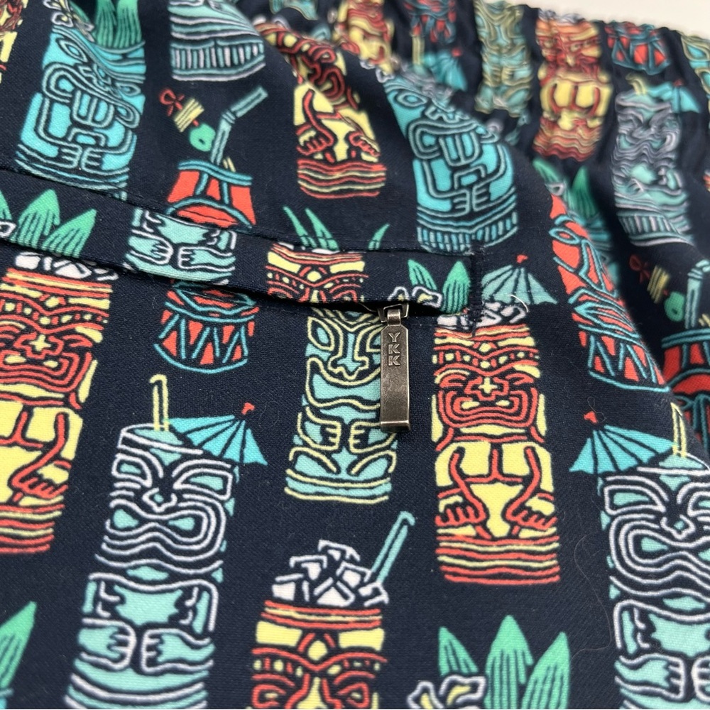 NEW Roundtree & York Caribbean Swim Trunks Mens Big Tall 4XB Tiki Navy Turquoise - Picture 7 of 12